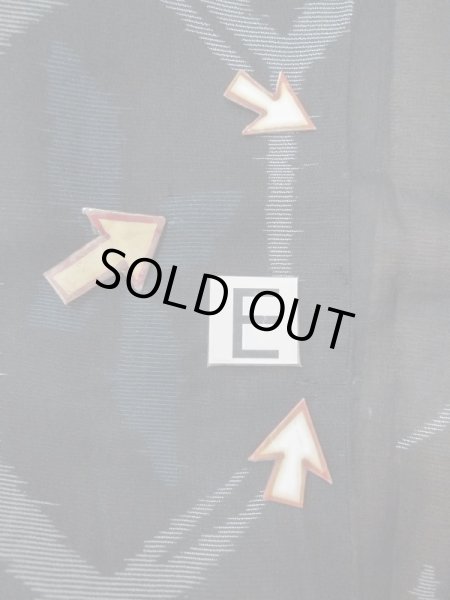 画像19: M1010O  女性用 夏物  シルク（正絹）   黒, 花 【中古】 【USED】 【リサイクル】 ★☆☆☆☆ (19)