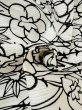 画像11: M1010R  女性用 単衣  綿   オフ　ホワイト, 花 【中古】 【USED】 【リサイクル】 ★★☆☆☆ (11)