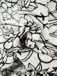 画像12: M1010R  女性用 単衣  綿   オフ　ホワイト, 花 【中古】 【USED】 【リサイクル】 ★★☆☆☆ (12)