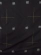 画像4: M1010S  女性用 単衣  シルク（正絹）   黒, 十字 【中古】 【USED】 【リサイクル】 ★★★☆☆ (4)
