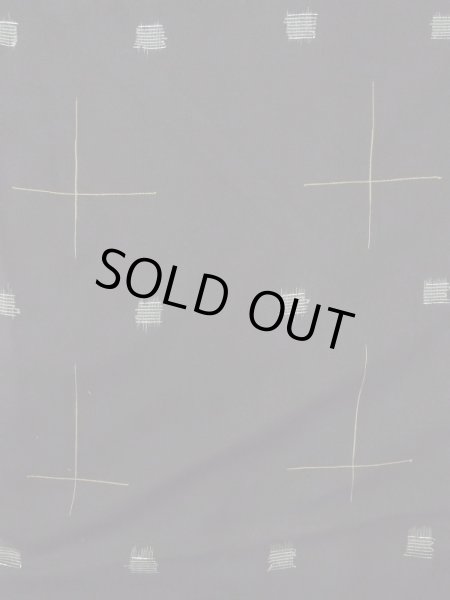 画像4: M1010S  女性用 単衣  シルク（正絹）   黒, 十字 【中古】 【USED】 【リサイクル】 ★★★☆☆ (4)