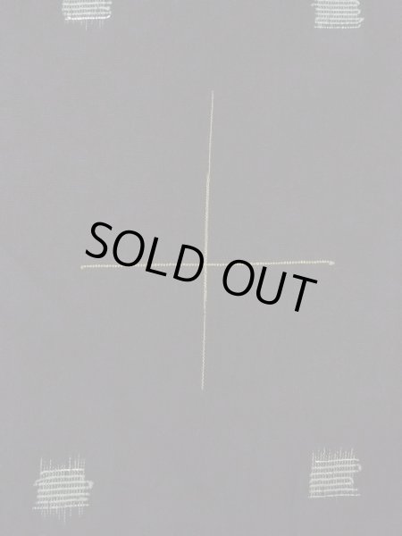 画像5: M1010S  女性用 単衣  シルク（正絹）   黒, 十字 【中古】 【USED】 【リサイクル】 ★★★☆☆ (5)