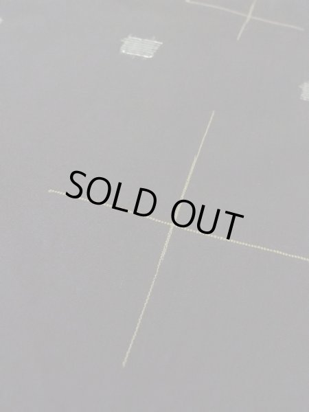 画像7: M1010S  女性用 単衣  シルク（正絹）   黒, 十字 【中古】 【USED】 【リサイクル】 ★★★☆☆ (7)