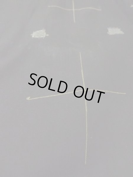 画像9: M1010S  女性用 単衣  シルク（正絹）   黒, 十字 【中古】 【USED】 【リサイクル】 ★★★☆☆ (9)