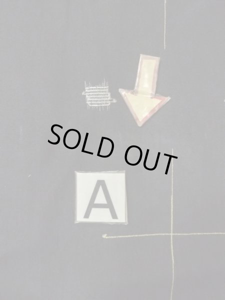 画像13: M1010S  女性用 単衣  シルク（正絹）   黒, 十字 【中古】 【USED】 【リサイクル】 ★★★☆☆ (13)