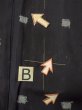 画像14: M1010S  女性用 単衣  シルク（正絹）   黒, 十字 【中古】 【USED】 【リサイクル】 ★★★☆☆ (14)