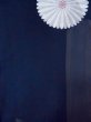 画像3: M1010X  女性用 単衣  シルク（正絹）   藍, 花 【中古】 【USED】 【リサイクル】 ★★☆☆☆ (3)