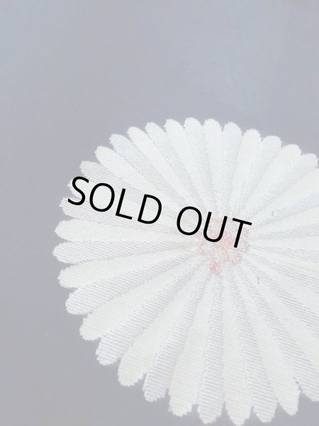 画像8: M1010X  女性用 単衣  シルク(正絹)   藍, 花 【中古】 【USED】 【リサイクル】 ★★☆☆☆ (8)