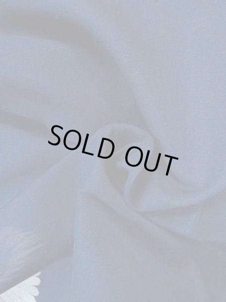 画像10: M1010X  女性用 単衣  シルク(正絹)   藍, 花 【中古】 【USED】 【リサイクル】 ★★☆☆☆ (10)