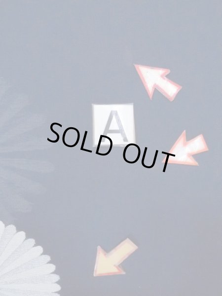 画像12: M1010X  女性用 単衣  シルク(正絹)   藍, 花 【中古】 【USED】 【リサイクル】 ★★☆☆☆ (12)