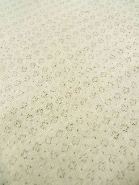 画像7: M1011D  男性用着物  麻   ベージュ, 幾何学模様 【中古】 【USED】 【リサイクル】 ★★☆☆☆ (7)