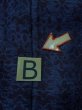 画像13: M1018A  女性用 単衣  綿麻   藍, 花 【中古】 【USED】 【リサイクル】 ★★★☆☆ (13)