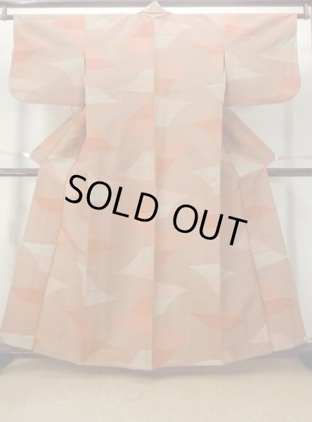 画像1: M1018E Mint  女性用 単衣  ウール   橙色, 山 【中古】 【USED】 【リサイクル】 ★★★★☆ (1)