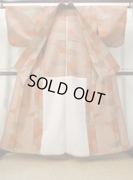 画像2: M1018E Mint  女性用 単衣  ウール   橙色, 山 【中古】 【USED】 【リサイクル】 ★★★★☆ (2)