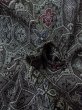 画像11: M1018G  女性用 単衣  ウール   灰色, 花 【中古】 【USED】 【リサイクル】 ★★★☆☆ (11)