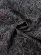 画像12: M1018G  女性用 単衣  ウール   灰色, 花 【中古】 【USED】 【リサイクル】 ★★★☆☆ (12)