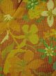 画像3: M1018H  女性用 単衣  ウール   橙色, 花 【中古】 【USED】 【リサイクル】 ★☆☆☆☆ (3)