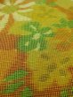 画像9: M1018H  女性用 単衣  ウール   橙色, 花 【中古】 【USED】 【リサイクル】 ★☆☆☆☆ (9)