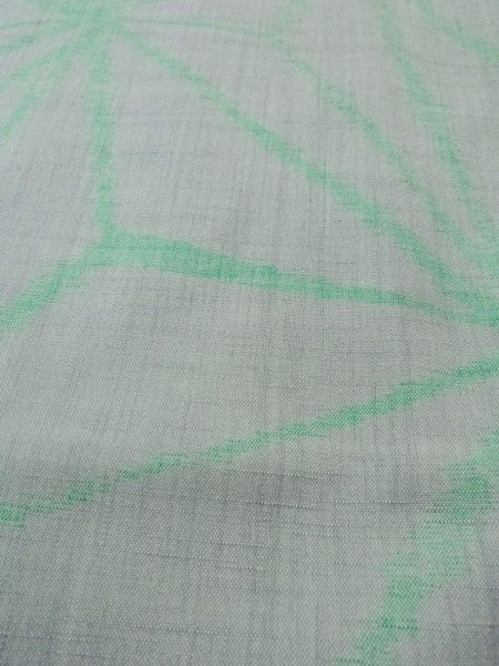 画像8: M1018I  女性用 単衣  ウール  薄い 灰色, 麻の葉 【中古】 【USED】 【リサイクル】 ★☆☆☆☆ (8)