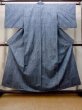 画像1: M1018J Mint  女性用 単衣  ウール  薄い 藍, 幾何学模様 【中古】 【USED】 【リサイクル】 ★★★★☆ (1)
