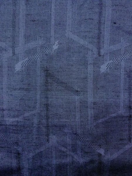 画像3: M1018J Mint  女性用 単衣  ウール  薄い 藍, 幾何学模様 【中古】 【USED】 【リサイクル】 ★★★★☆ (3)