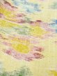 画像10: M1018P  女性用 単衣  シルク（正絹） 淡い 薄い 黄色, 花 【中古】 【USED】 【リサイクル】 ★★☆☆☆ (10)