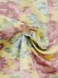 画像11: M1018P  女性用 単衣  シルク（正絹） 淡い 薄い 黄色, 花 【中古】 【USED】 【リサイクル】 ★★☆☆☆ (11)