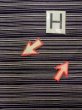 画像19: M1018S  女性用 単衣  シルク（正絹）   紺, 縞 【中古】 【USED】 【リサイクル】 ★★☆☆☆ (19)