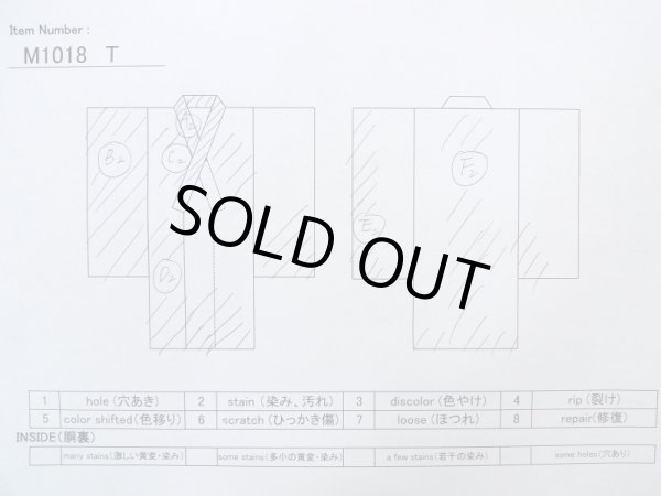 画像15: M1018T  女性用 単衣 使用感あり シルク（正絹）   白, 菊 【中古】 【USED】 【リサイクル】 ★★☆☆☆ (15)