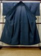 画像2: M1018U  女性用 単衣  シルク（正絹）  深い 紺, 線 【中古】 【USED】 【リサイクル】 ★★★★☆ (2)