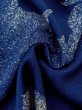 画像9: M1018V  女性用 単衣  化繊   紺, 葉 【中古】 【USED】 【リサイクル】 ★★★☆☆ (9)