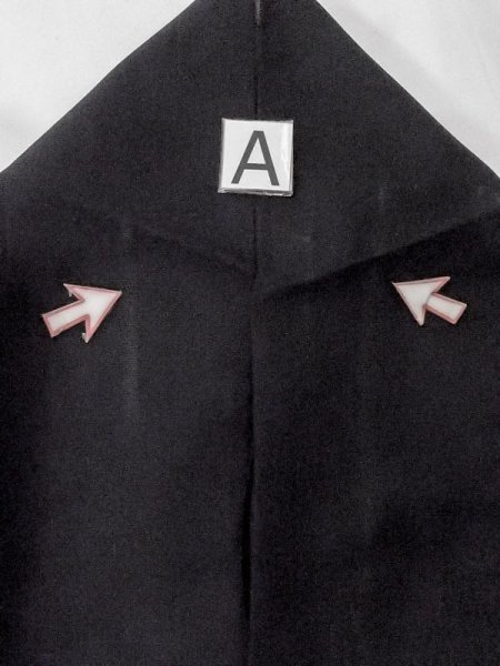 画像12: M1018Z  女性用 夏物  シルク(正絹)   黒, 流水 【中古】 【USED】 【リサイクル】 ★★☆☆☆ (12)