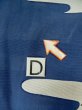 画像15: M1019A  女性用 夏物  シルク（正絹）   藍, 蝶々 【中古】 【USED】 【リサイクル】 ★★★☆☆ (15)