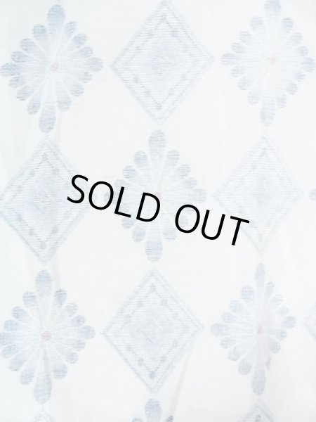 画像3: M1019D  女性用 単衣  化繊   白, 花 【中古】 【USED】 【リサイクル】 ★★★☆☆ (3)