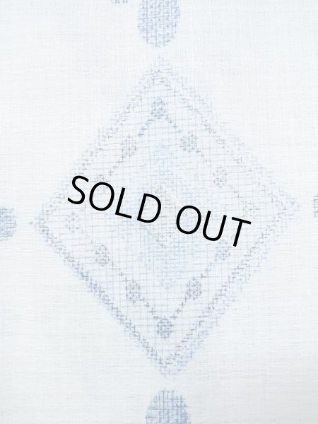 画像6: M1019D  女性用 単衣  化繊   白, 花 【中古】 【USED】 【リサイクル】 ★★★☆☆ (6)