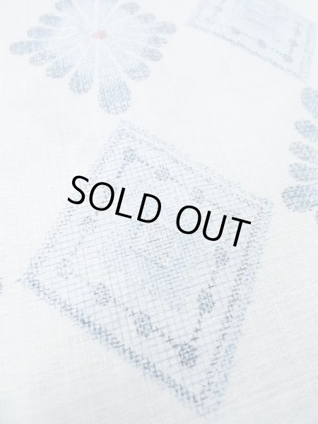 画像8: M1019D  女性用 単衣  化繊   白, 花 【中古】 【USED】 【リサイクル】 ★★★☆☆ (8)