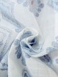 画像10: M1019D  女性用 単衣  化繊   白, 花 【中古】 【USED】 【リサイクル】 ★★★☆☆ (10)