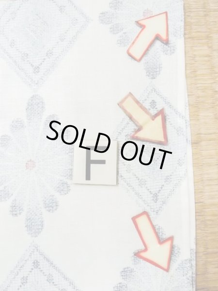 画像17: M1019D  女性用 単衣  化繊   白, 花 【中古】 【USED】 【リサイクル】 ★★★☆☆ (17)