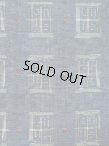 画像3: M1025E  女性用 単衣  ウール 深い 灰色がかった 青, 四角 【中古】 【USED】 【リサイクル】 ★★★★☆ (3)