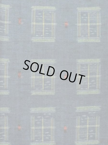 画像4: M1025E  女性用 単衣  ウール 深い 灰色がかった 青, 四角 【中古】 【USED】 【リサイクル】 ★★★★☆ (4)