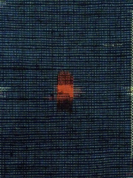 画像6: M1025E  女性用 単衣  ウール 深い 灰色がかった 青, 四角 【中古】 【USED】 【リサイクル】 ★★★★☆ (6)