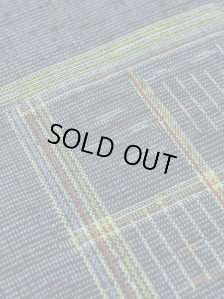 画像8: M1025E  女性用 単衣  ウール 深い 灰色がかった 青, 四角 【中古】 【USED】 【リサイクル】 ★★★★☆ (8)