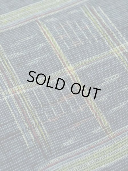 画像9: M1025E  女性用 単衣  ウール 深い 灰色がかった 青, 四角 【中古】 【USED】 【リサイクル】 ★★★★☆ (9)