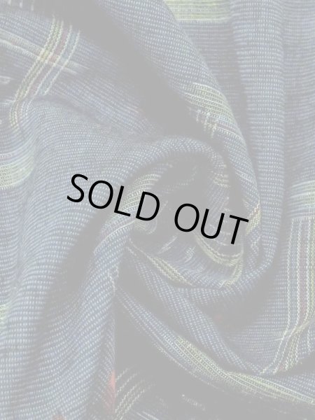 画像10: M1025E  女性用 単衣  ウール 深い 灰色がかった 青, 四角 【中古】 【USED】 【リサイクル】 ★★★★☆ (10)