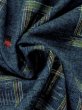 画像11: M1025E  女性用 単衣  ウール 深い 灰色がかった 青, 四角 【中古】 【USED】 【リサイクル】 ★★★★☆ (11)