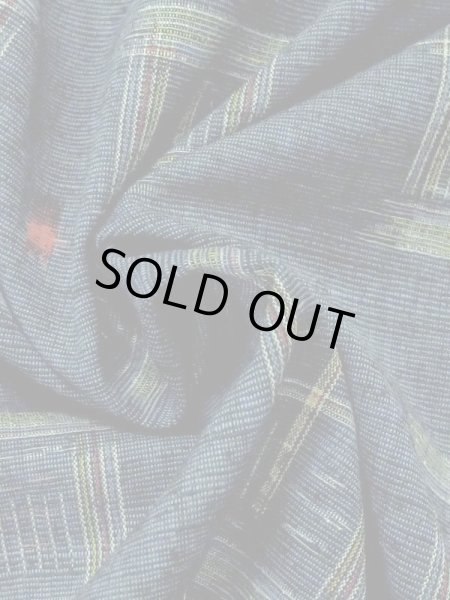 画像11: M1025E  女性用 単衣  ウール 深い 灰色がかった 青, 四角 【中古】 【USED】 【リサイクル】 ★★★★☆ (11)