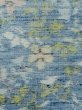 画像6: M1025N  女性用 単衣  シルク（正絹）  薄い 青, 花 【中古】 【USED】 【リサイクル】 ★★☆☆☆ (6)