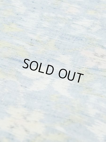 画像8: M1025N  女性用 単衣  シルク（正絹）  薄い 青, 花 【中古】 【USED】 【リサイクル】 ★★☆☆☆ (8)