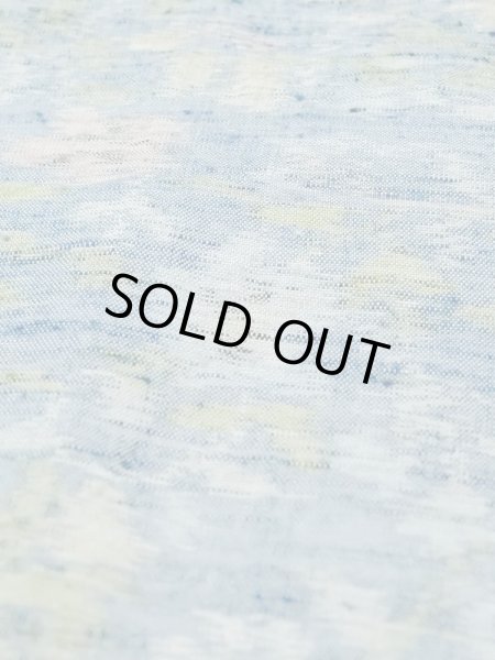 画像9: M1025N  女性用 単衣  シルク（正絹）  薄い 青, 花 【中古】 【USED】 【リサイクル】 ★★☆☆☆ (9)