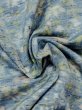 画像12: M1025N  女性用 単衣  シルク（正絹）  薄い 青, 花 【中古】 【USED】 【リサイクル】 ★★☆☆☆ (12)